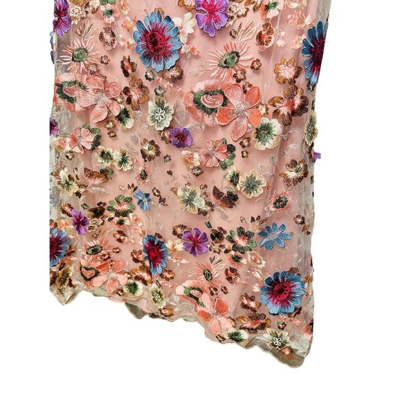 NWT MAC DUGGAL 68531 Pink Embroidered Floral V-Neck Fit Flare Evening Gown 20W - Picture 8 of 16